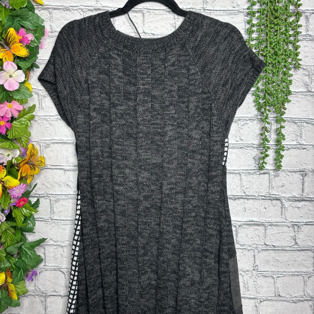 **🌼3/$30🌼Style & Co Short Sleeve Colorblock Woven Sweater Dress Size Medium - Picture 14 of 16